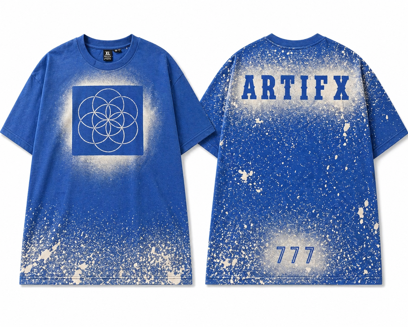 Handmade flower of life tee-Splash bottom